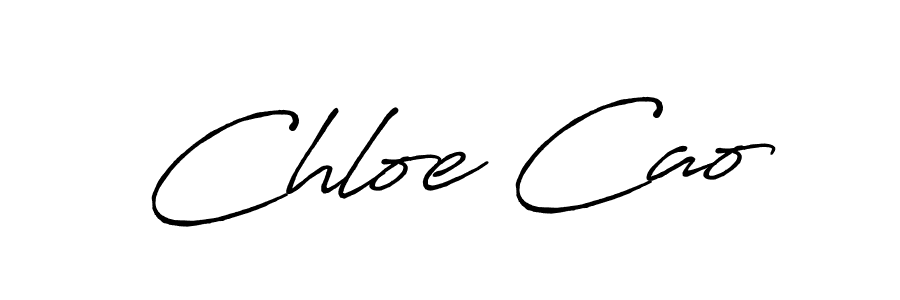 How to make Chloe Cao signature? Antro_Vectra_Bolder is a professional autograph style. Create handwritten signature for Chloe Cao name. Chloe Cao signature style 7 images and pictures png
