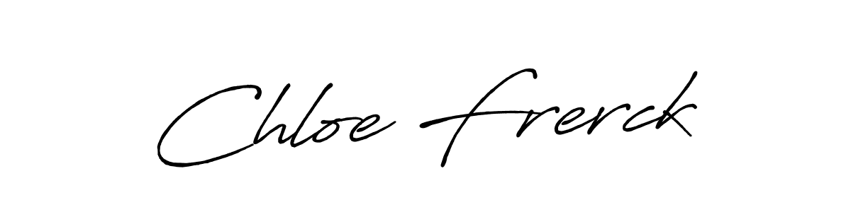 Chloe Frerck stylish signature style. Best Handwritten Sign (Antro_Vectra_Bolder) for my name. Handwritten Signature Collection Ideas for my name Chloe Frerck. Chloe Frerck signature style 7 images and pictures png