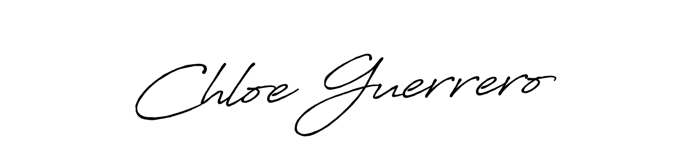 Create a beautiful signature design for name Chloe Guerrero. With this signature (Antro_Vectra_Bolder) fonts, you can make a handwritten signature for free. Chloe Guerrero signature style 7 images and pictures png