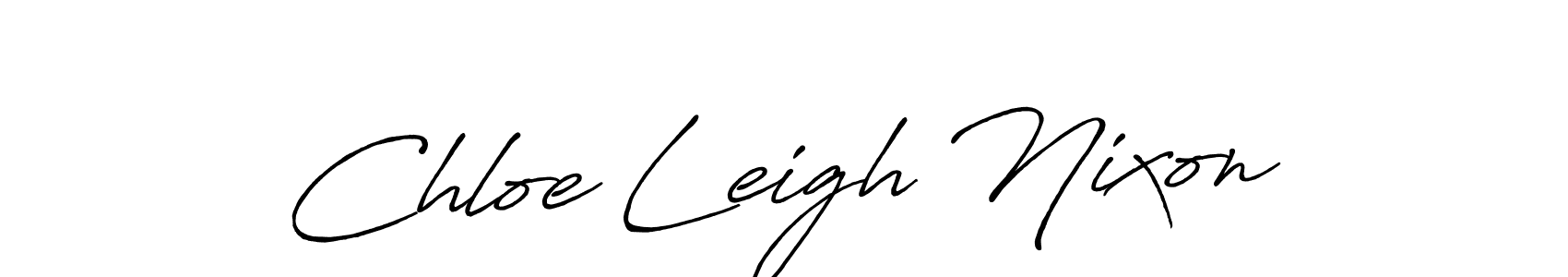 Chloe Leigh Nixon stylish signature style. Best Handwritten Sign (Antro_Vectra_Bolder) for my name. Handwritten Signature Collection Ideas for my name Chloe Leigh Nixon. Chloe Leigh Nixon signature style 7 images and pictures png