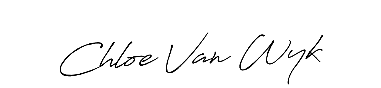 How to make Chloe Van Wyk name signature. Use Antro_Vectra_Bolder style for creating short signs online. This is the latest handwritten sign. Chloe Van Wyk signature style 7 images and pictures png