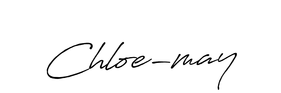Design your own signature with our free online signature maker. With this signature software, you can create a handwritten (Antro_Vectra_Bolder) signature for name Chloe-may. Chloe-may signature style 7 images and pictures png