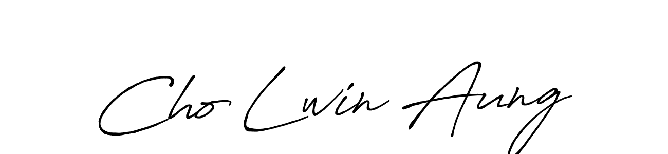 Similarly Antro_Vectra_Bolder is the best handwritten signature design. Signature creator online .You can use it as an online autograph creator for name Cho Lwin Aung. Cho Lwin Aung signature style 7 images and pictures png