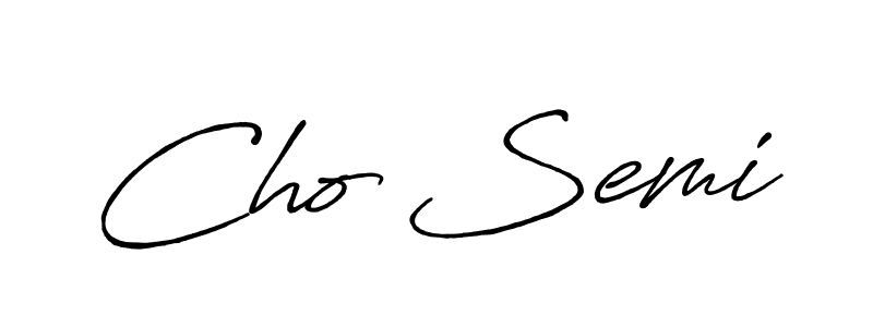 Also You can easily find your signature by using the search form. We will create Cho Semi name handwritten signature images for you free of cost using Antro_Vectra_Bolder sign style. Cho Semi signature style 7 images and pictures png