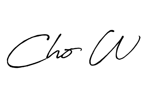 It looks lik you need a new signature style for name Cho W. Design unique handwritten (Antro_Vectra_Bolder) signature with our free signature maker in just a few clicks. Cho W signature style 7 images and pictures png