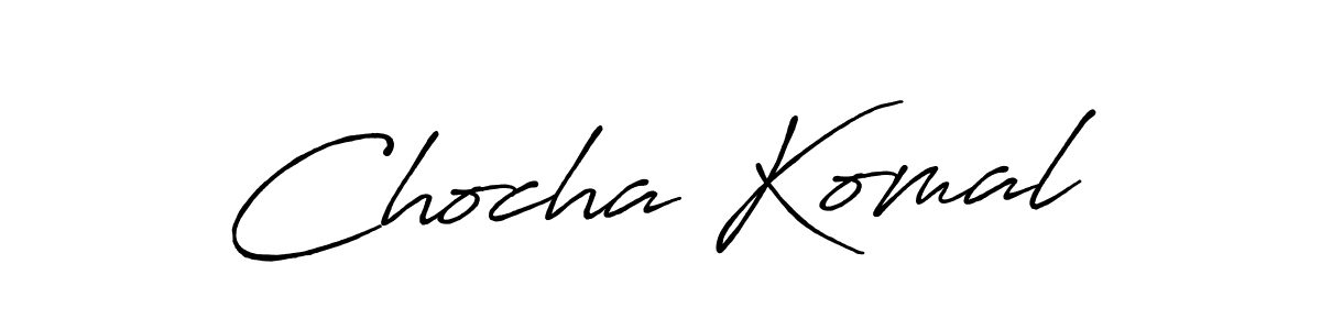 Chocha Komal stylish signature style. Best Handwritten Sign (Antro_Vectra_Bolder) for my name. Handwritten Signature Collection Ideas for my name Chocha Komal. Chocha Komal signature style 7 images and pictures png