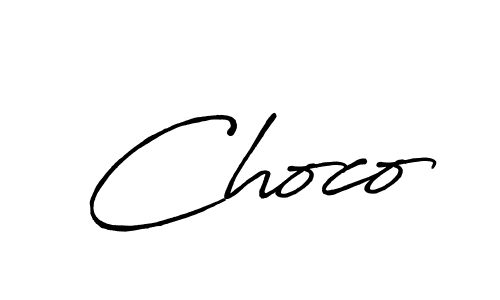 Make a beautiful signature design for name Choco. With this signature (Antro_Vectra_Bolder) style, you can create a handwritten signature for free. Choco signature style 7 images and pictures png