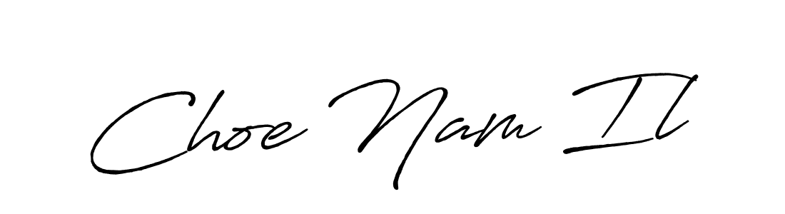 How to make Choe Nam Il name signature. Use Antro_Vectra_Bolder style for creating short signs online. This is the latest handwritten sign. Choe Nam Il signature style 7 images and pictures png