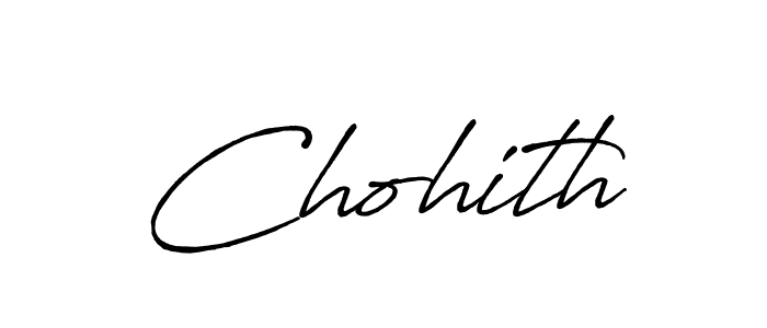 How to make Chohith signature? Antro_Vectra_Bolder is a professional autograph style. Create handwritten signature for Chohith name. Chohith signature style 7 images and pictures png