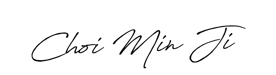 Use a signature maker to create a handwritten signature online. With this signature software, you can design (Antro_Vectra_Bolder) your own signature for name Choi Min Ji. Choi Min Ji signature style 7 images and pictures png