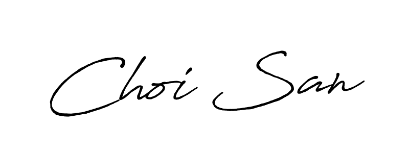 How to make Choi San name signature. Use Antro_Vectra_Bolder style for creating short signs online. This is the latest handwritten sign. Choi San signature style 7 images and pictures png