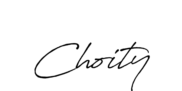 How to make Choity signature? Antro_Vectra_Bolder is a professional autograph style. Create handwritten signature for Choity name. Choity signature style 7 images and pictures png