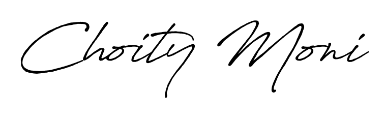 Create your official email sign-off with Choity Moni name in Antro_Vectra_Bolder style. Crisp, clean, and perfectly legible across all screens. Choity Moni signature style 7 images and pictures png