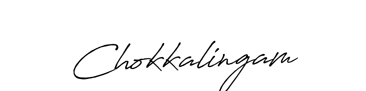Make a beautiful signature design for name Chokkalingam. With this signature (Antro_Vectra_Bolder) style, you can create a handwritten signature for free. Chokkalingam signature style 7 images and pictures png
