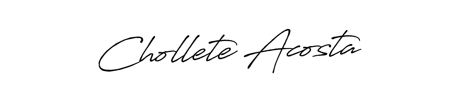 Make a beautiful signature design for name Chollete Acosta. With this signature (Antro_Vectra_Bolder) style, you can create a handwritten signature for free. Chollete Acosta signature style 7 images and pictures png