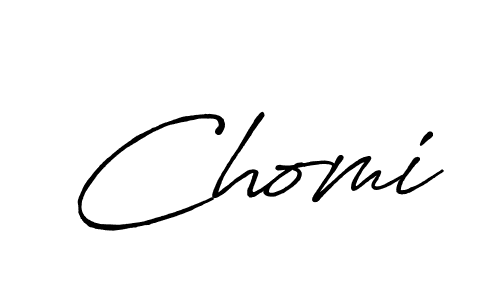 Make a beautiful signature design for name Chomi. With this signature (Antro_Vectra_Bolder) style, you can create a handwritten signature for free. Chomi signature style 7 images and pictures png