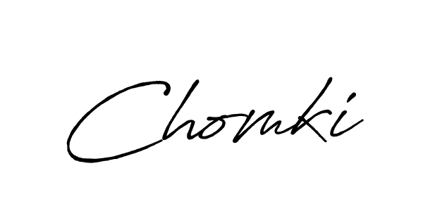 Make a beautiful signature design for name Chomki. With this signature (Antro_Vectra_Bolder) style, you can create a handwritten signature for free. Chomki signature style 7 images and pictures png