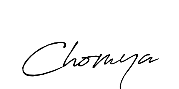 Make a beautiful signature design for name Chomya. With this signature (Antro_Vectra_Bolder) style, you can create a handwritten signature for free. Chomya signature style 7 images and pictures png