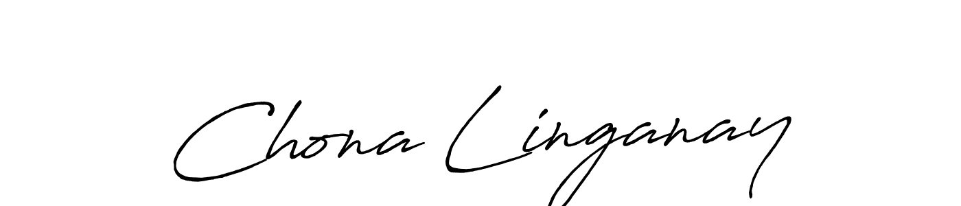 Chona Linganay stylish signature style. Best Handwritten Sign (Antro_Vectra_Bolder) for my name. Handwritten Signature Collection Ideas for my name Chona Linganay. Chona Linganay signature style 7 images and pictures png