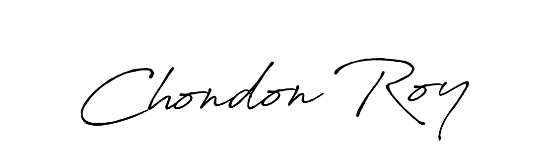 Create a beautiful signature design for name Chondon Roy. With this signature (Antro_Vectra_Bolder) fonts, you can make a handwritten signature for free. Chondon Roy signature style 7 images and pictures png