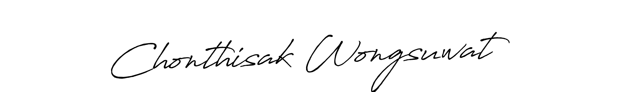 Use a signature maker to create a handwritten signature online. With this signature software, you can design (Antro_Vectra_Bolder) your own signature for name Chonthisak Wongsuwat. Chonthisak Wongsuwat signature style 7 images and pictures png