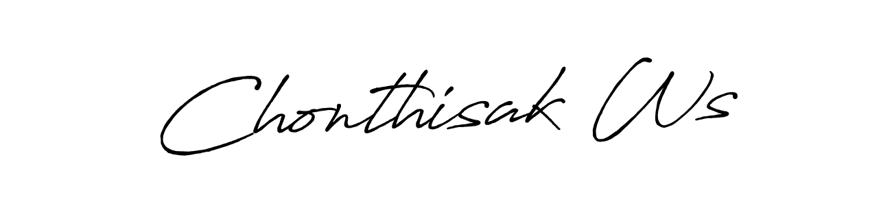 Create a beautiful signature design for name Chonthisak Ws. With this signature (Antro_Vectra_Bolder) fonts, you can make a handwritten signature for free. Chonthisak Ws signature style 7 images and pictures png