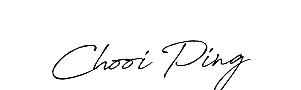 Use a signature maker to create a handwritten signature online. With this signature software, you can design (Antro_Vectra_Bolder) your own signature for name Chooi Ping. Chooi Ping signature style 7 images and pictures png