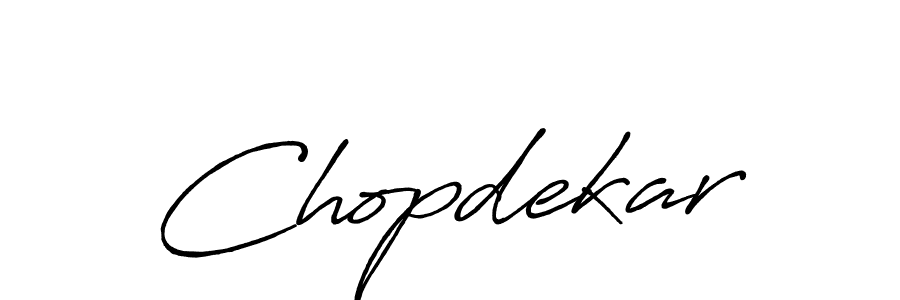 Create a beautiful signature design for name Chopdekar. With this signature (Antro_Vectra_Bolder) fonts, you can make a handwritten signature for free. Chopdekar signature style 7 images and pictures png