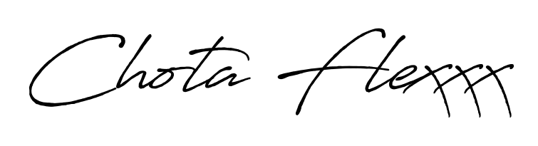 Achieve flawless digital penmanship with Chota Flexxx name in Antro_Vectra_Bolder font. The perfect tool for creating online signatures. Chota Flexxx signature style 7 images and pictures png