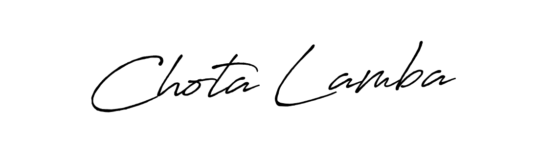 How to make Chota Lamba signature? Antro_Vectra_Bolder is a professional autograph style. Create handwritten signature for Chota Lamba name. Chota Lamba signature style 7 images and pictures png