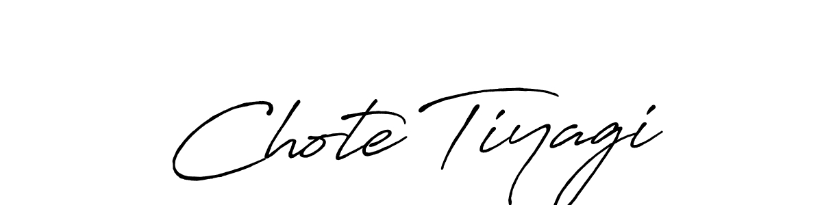 Make a beautiful signature design for name Chote Tiyagi. With this signature (Antro_Vectra_Bolder) style, you can create a handwritten signature for free. Chote Tiyagi signature style 7 images and pictures png