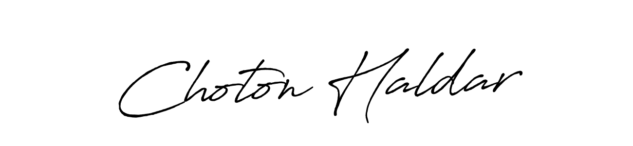 Use a signature maker to create a handwritten signature online. With this signature software, you can design (Antro_Vectra_Bolder) your own signature for name Choton Haldar. Choton Haldar signature style 7 images and pictures png