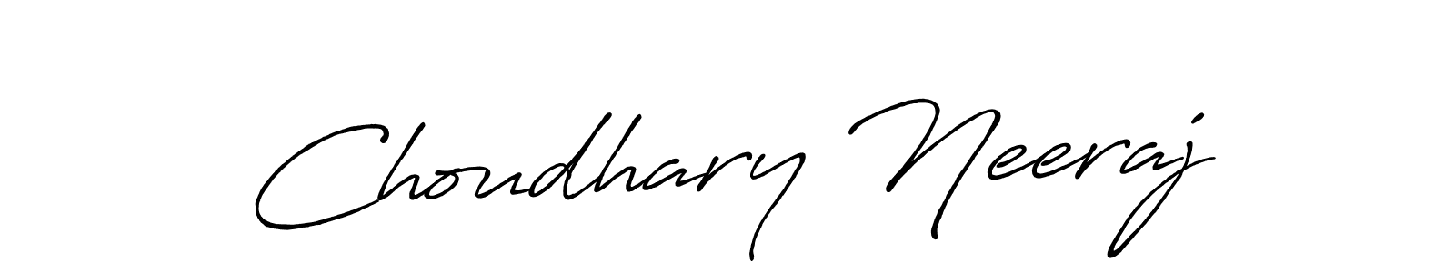 Make a beautiful signature design for name Choudhary Neeraj. With this signature (Antro_Vectra_Bolder) style, you can create a handwritten signature for free. Choudhary Neeraj signature style 7 images and pictures png