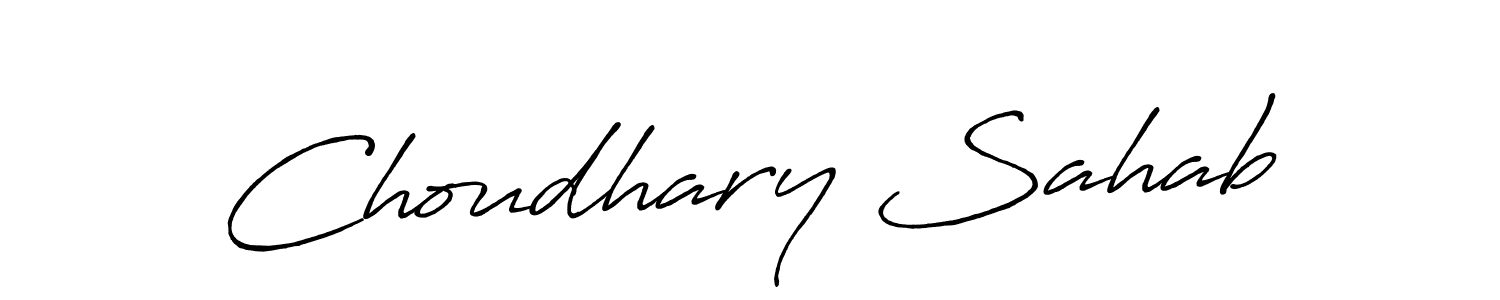 Create a beautiful signature design for name Choudhary Sahab. With this signature (Antro_Vectra_Bolder) fonts, you can make a handwritten signature for free. Choudhary Sahab signature style 7 images and pictures png
