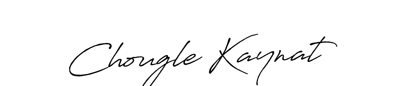 Make a beautiful signature design for name Chougle Kaynat. With this signature (Antro_Vectra_Bolder) style, you can create a handwritten signature for free. Chougle Kaynat signature style 7 images and pictures png