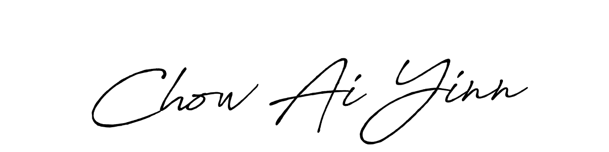 Here are the top 10 professional signature styles for the name Chow Ai Yinn. These are the best autograph styles you can use for your name. Chow Ai Yinn signature style 7 images and pictures png