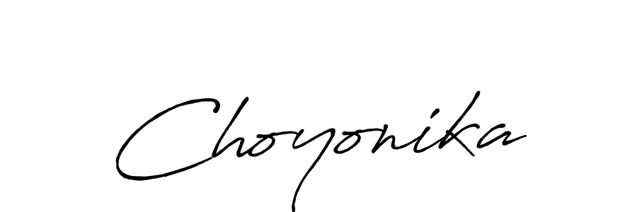 The best way (Antro_Vectra_Bolder) to make a short signature is to pick only two or three words in your name. The name Choyonika include a total of six letters. For converting this name. Choyonika signature style 7 images and pictures png