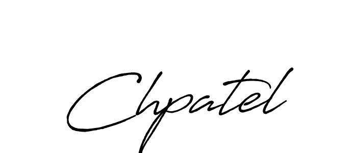 How to make Chpatel name signature. Use Antro_Vectra_Bolder style for creating short signs online. This is the latest handwritten sign. Chpatel signature style 7 images and pictures png
