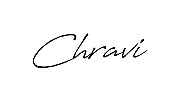 Use a signature maker to create a handwritten signature online. With this signature software, you can design (Antro_Vectra_Bolder) your own signature for name Chravi. Chravi signature style 7 images and pictures png
