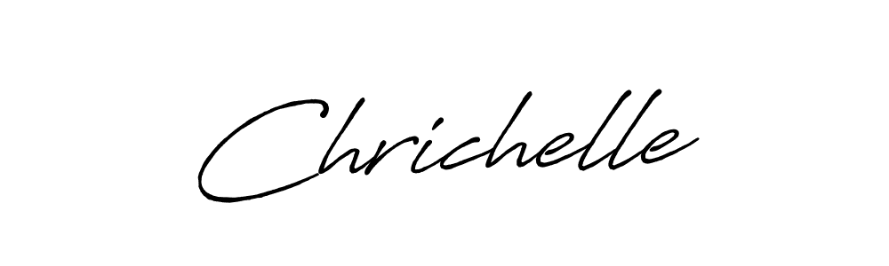 Use a signature maker to create a handwritten signature online. With this signature software, you can design (Antro_Vectra_Bolder) your own signature for name Chrichelle. Chrichelle signature style 7 images and pictures png
