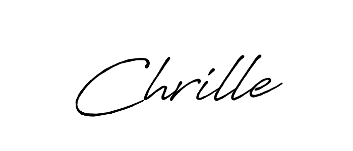 if you are searching for the best signature style for your name Chrille. so please give up your signature search. here we have designed multiple signature styles  using Antro_Vectra_Bolder. Chrille signature style 7 images and pictures png