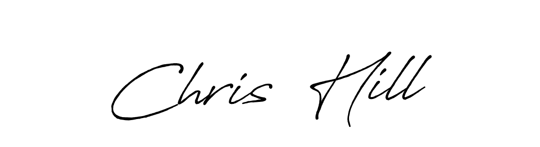 Chris  Hill stylish signature style. Best Handwritten Sign (Antro_Vectra_Bolder) for my name. Handwritten Signature Collection Ideas for my name Chris  Hill. Chris  Hill signature style 7 images and pictures png
