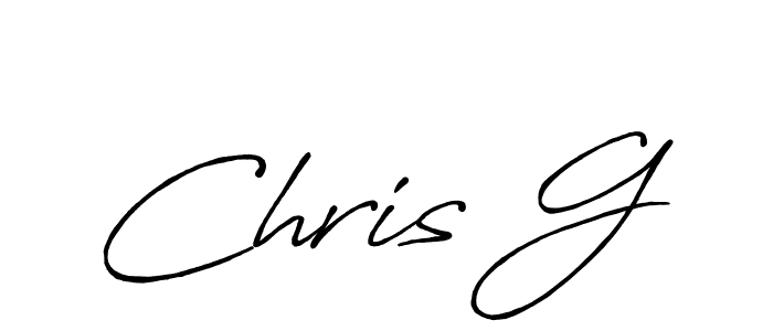 It looks lik you need a new signature style for name Chris G. Design unique handwritten (Antro_Vectra_Bolder) signature with our free signature maker in just a few clicks. Chris G signature style 7 images and pictures png