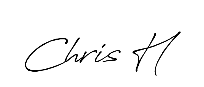 You should practise on your own different ways (Antro_Vectra_Bolder) to write your name (Chris H) in signature. don't let someone else do it for you. Chris H signature style 7 images and pictures png