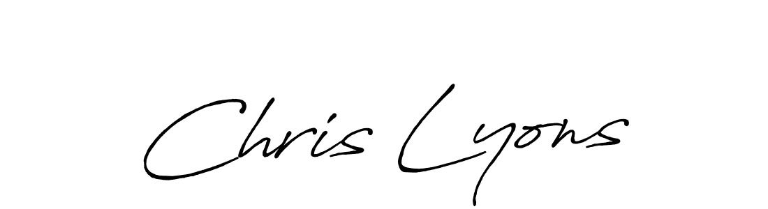 Chris Lyons stylish signature style. Best Handwritten Sign (Antro_Vectra_Bolder) for my name. Handwritten Signature Collection Ideas for my name Chris Lyons. Chris Lyons signature style 7 images and pictures png