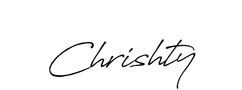 Create a beautiful signature design for name Chrishty. With this signature (Antro_Vectra_Bolder) fonts, you can make a handwritten signature for free. Chrishty signature style 7 images and pictures png