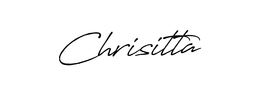 Make a beautiful signature design for name Chrisitta. With this signature (Antro_Vectra_Bolder) style, you can create a handwritten signature for free. Chrisitta signature style 7 images and pictures png