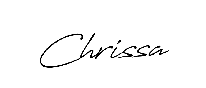 Chrissa stylish signature style. Best Handwritten Sign (Antro_Vectra_Bolder) for my name. Handwritten Signature Collection Ideas for my name Chrissa. Chrissa signature style 7 images and pictures png