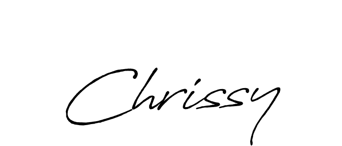 Chrissy stylish signature style. Best Handwritten Sign (Antro_Vectra_Bolder) for my name. Handwritten Signature Collection Ideas for my name Chrissy. Chrissy signature style 7 images and pictures png