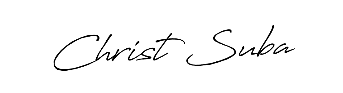 How to make Christ Suba signature? Antro_Vectra_Bolder is a professional autograph style. Create handwritten signature for Christ Suba name. Christ Suba signature style 7 images and pictures png